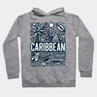 Vintage Caribbean Typography Design Hoodie